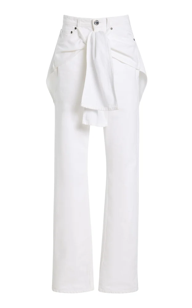The Layton Tie-Detailed Rigid High-Rise Straight-Leg Jean