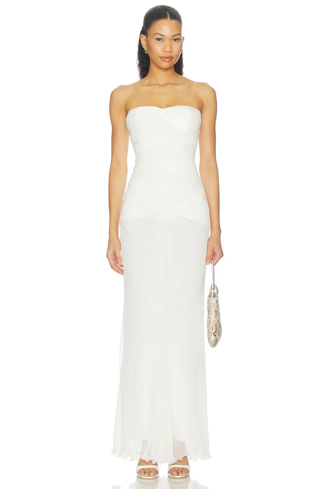 Magda Butrym Jersey Maxi Dress with Roses