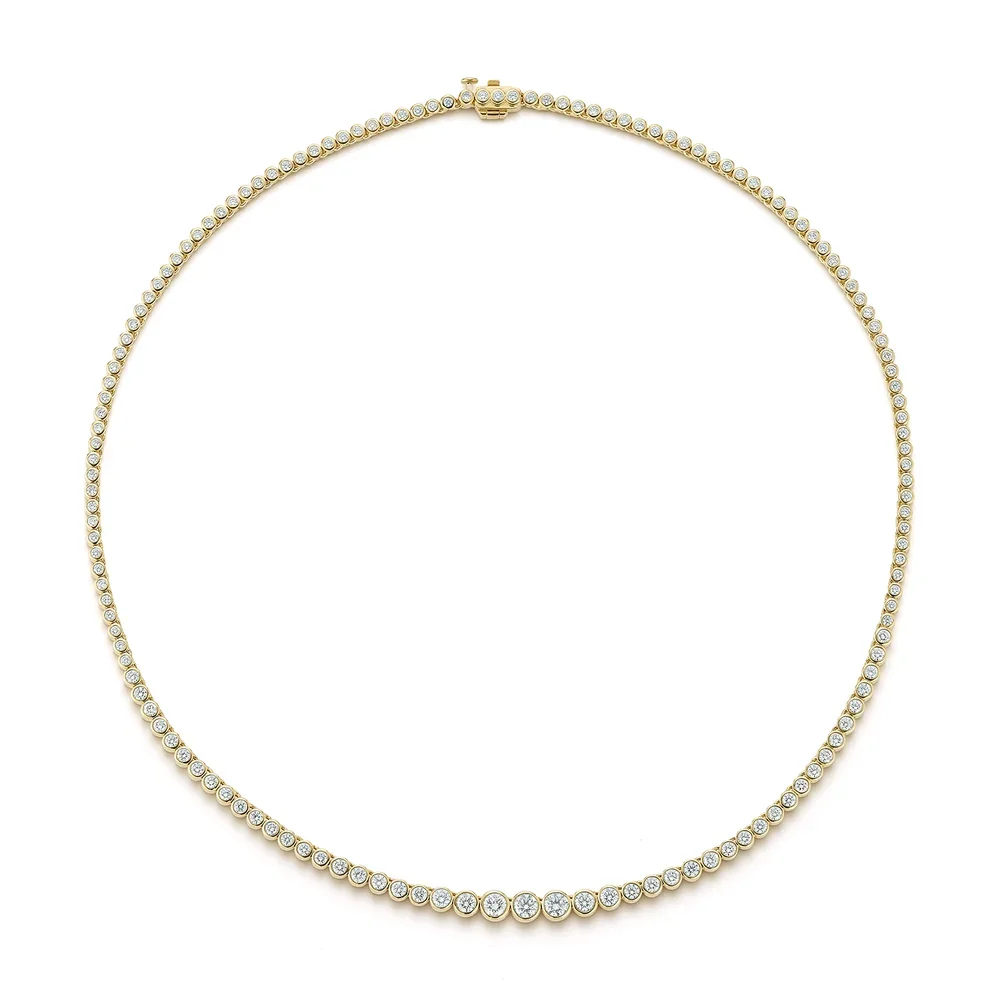 Prive Graduated Diamond Tennis Necklace