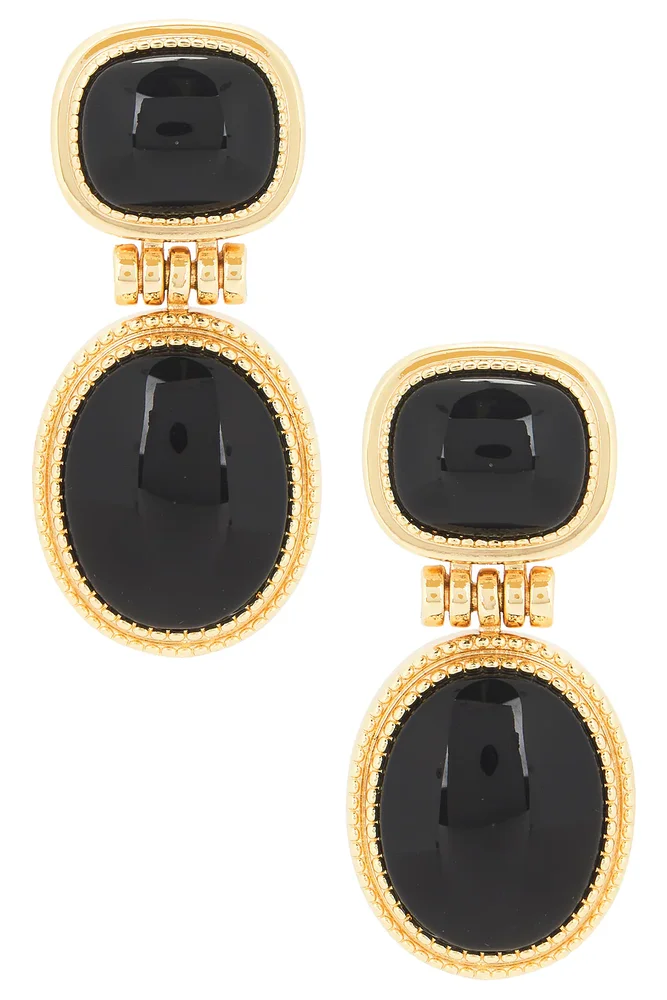 The Midnight Mesa Drop Studs-Gold