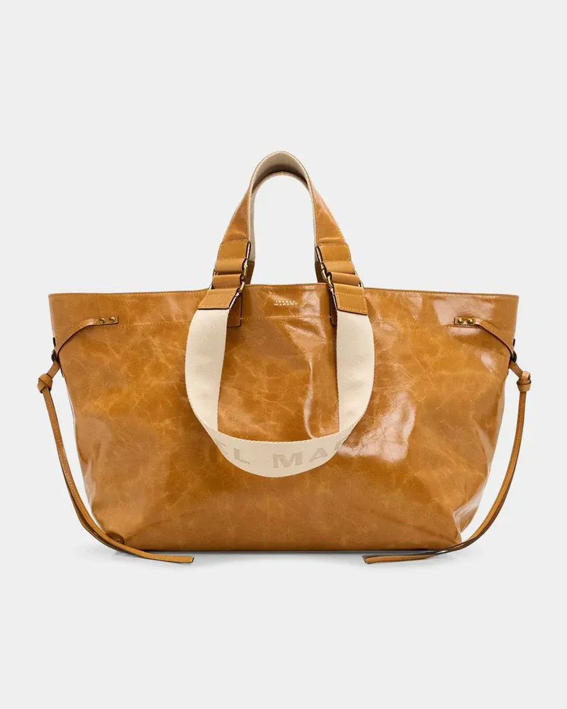 Wardy Double-Handle Leather Tote Bag