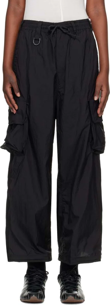 Black 'Y-3' Nylon Wired 3 Stripes Cargo Pants