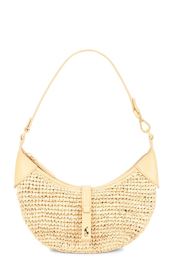 Raffia Leather Mini Shoulder Bag