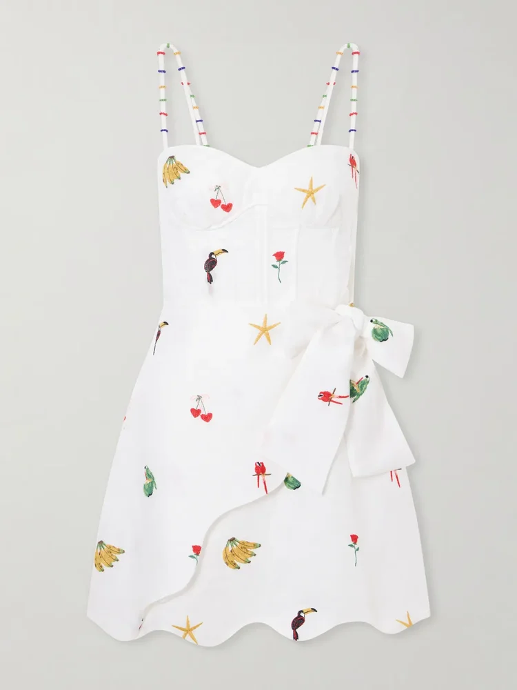 Scalloped Hem Mini Dress