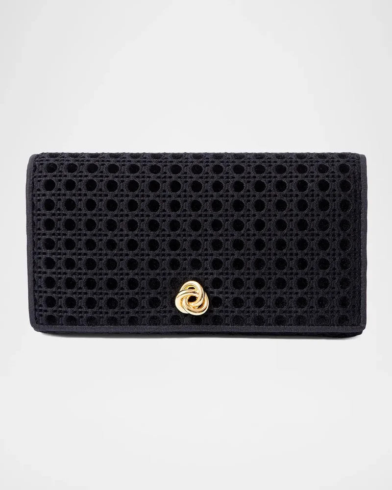 Olivia Eyelet Flap Clutch Bag