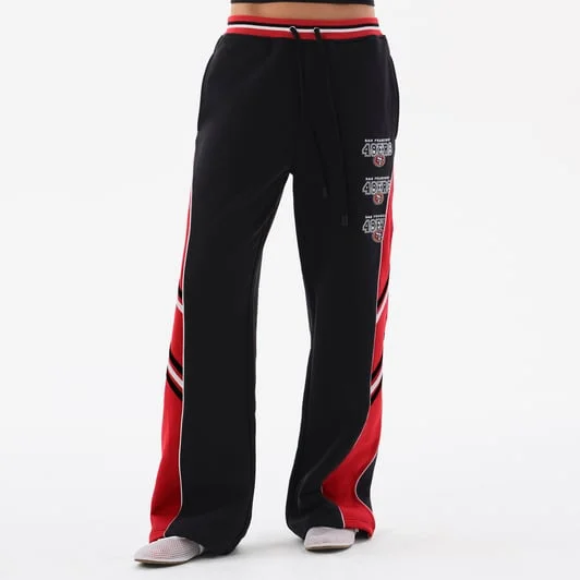 Women's Black San Francisco 49ers Colorblocked Fleece Pants