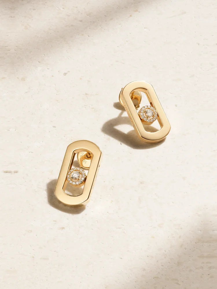 Move Citizen 18-karat gold diamond earrings