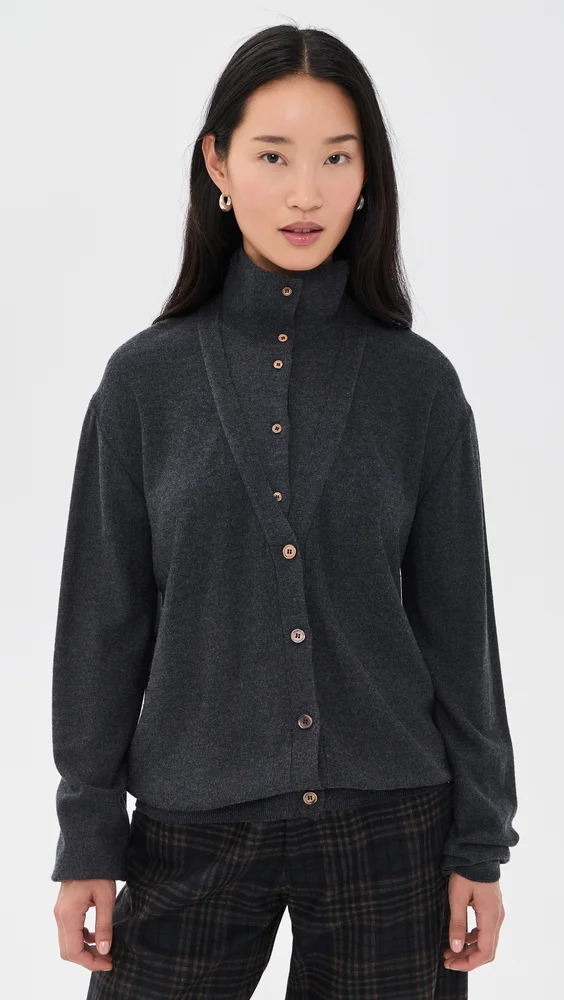Fabbie Merino Wool Layered Cardigan