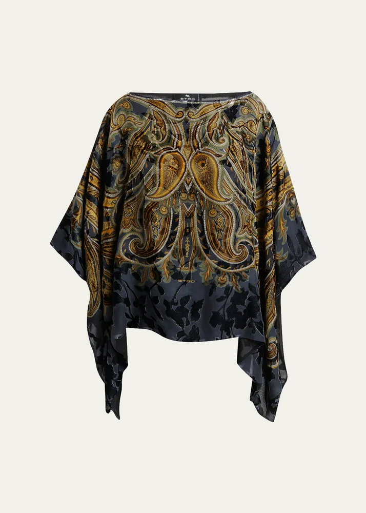 Paisley Poncho Top