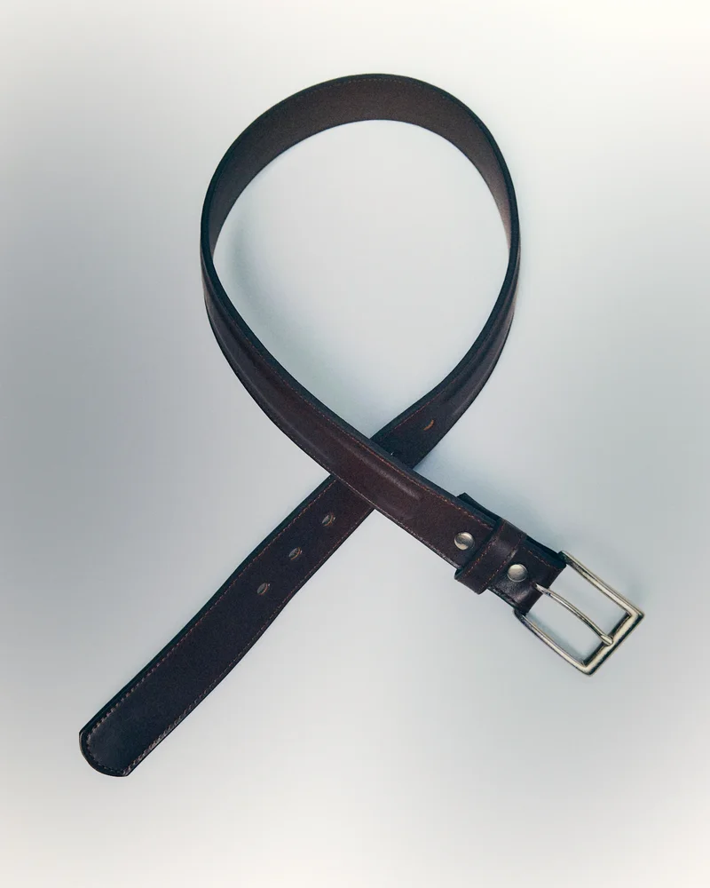Hugo Contoured Leather Dress Belt