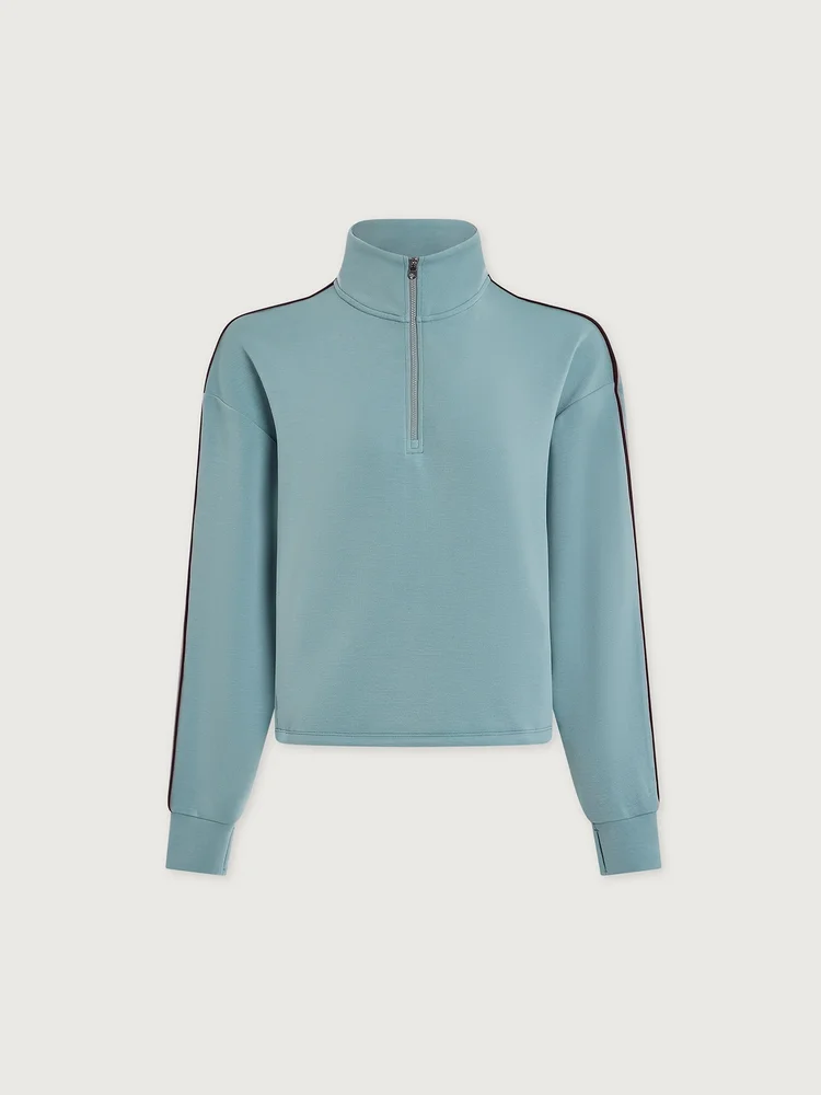 Sian Piped Half-Zip Sweat