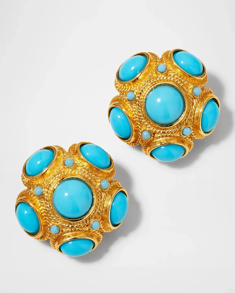 Turquoise Ball Earrings