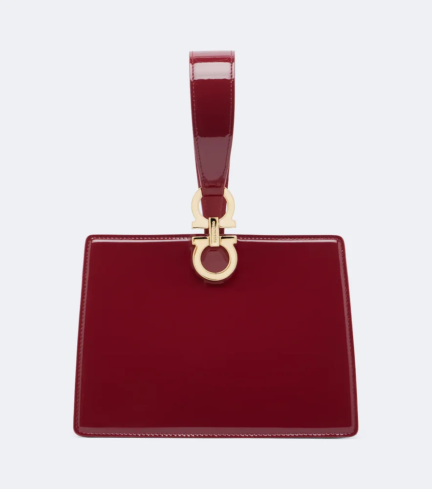 Mini patent leather clutch