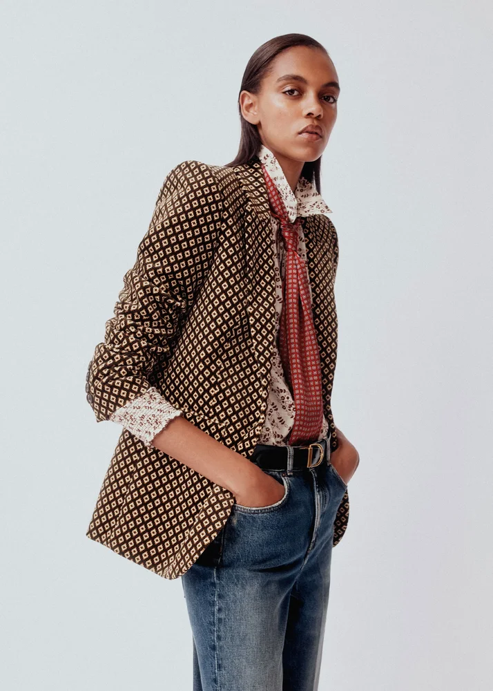 ME+EM Sharp Shoulder Blazer