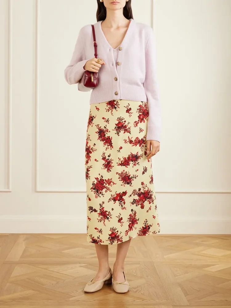 The Sloane silk and cashmere-blend knitted cardigan