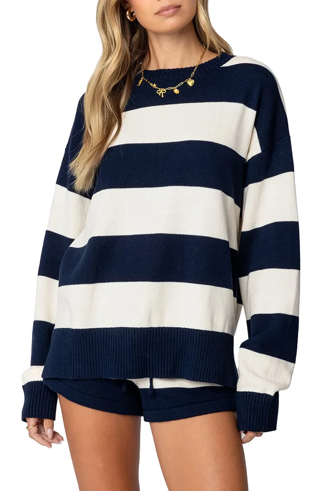 Riley Oversize Stripe Cotton Sweater