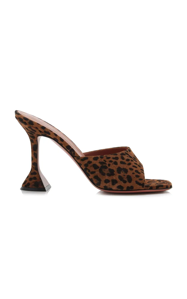 Lupita Leopard Suede Mules