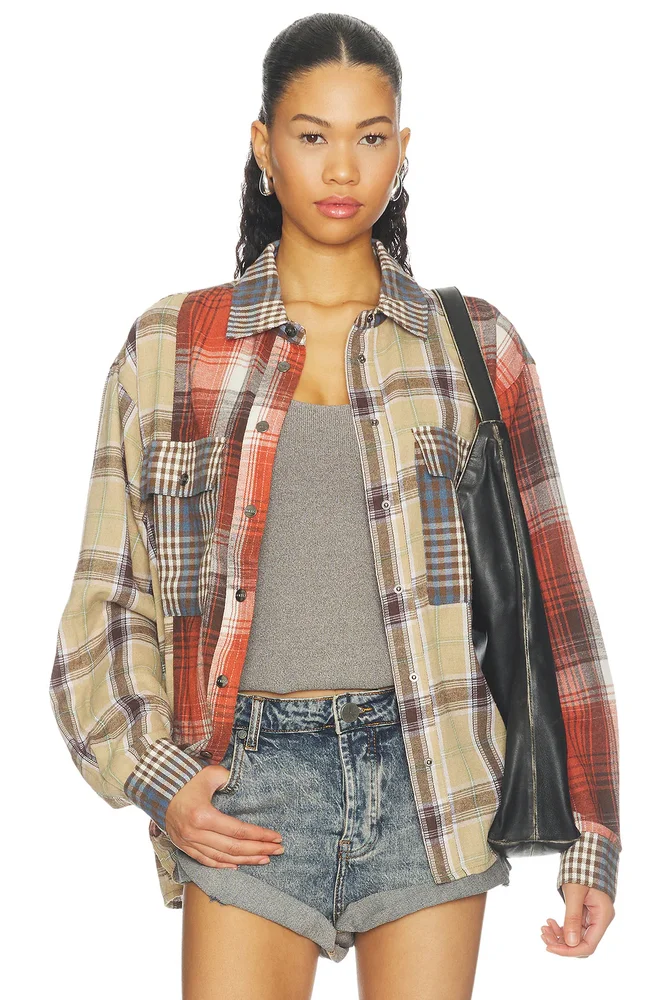 One Teaspoon Essential Patchwork Flannel Shirt