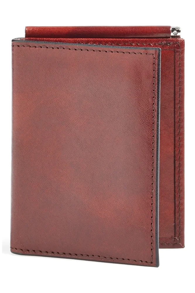 Old Leather Money Clip Wallet