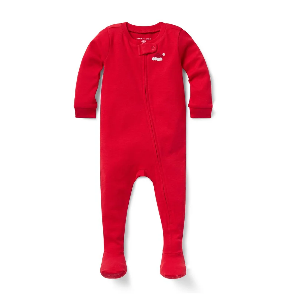 Baby Organic Cotton First Christmas Footed Pajama
