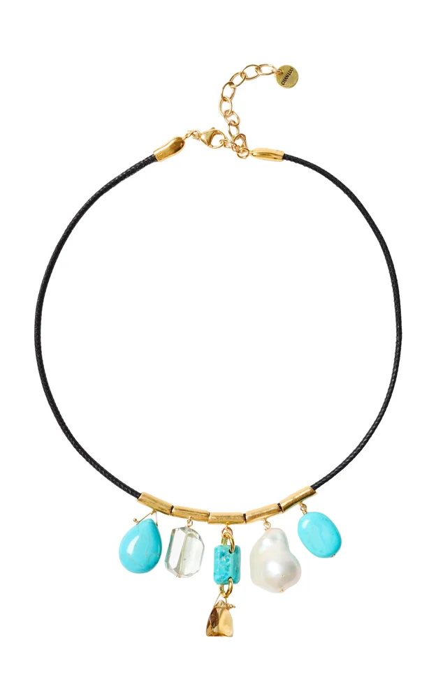Gold-Plated Turquoise Necklace