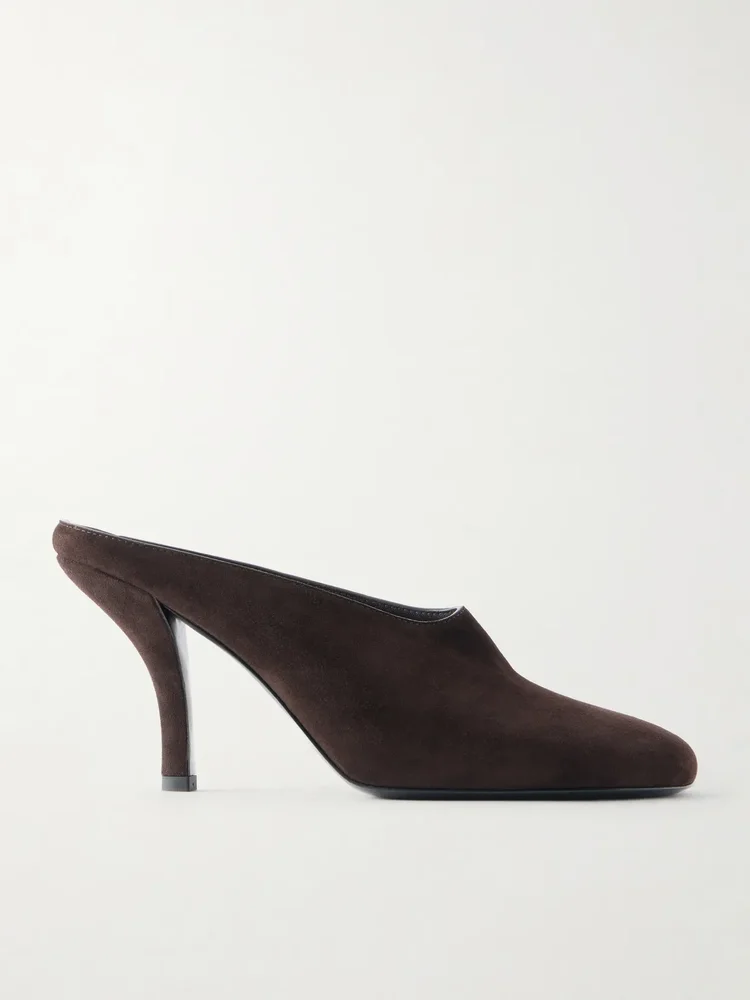 Contour suede mules
