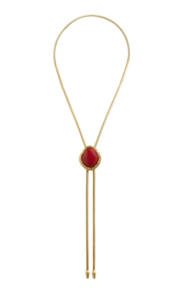 The Lola In Gold With Dark Red Coral