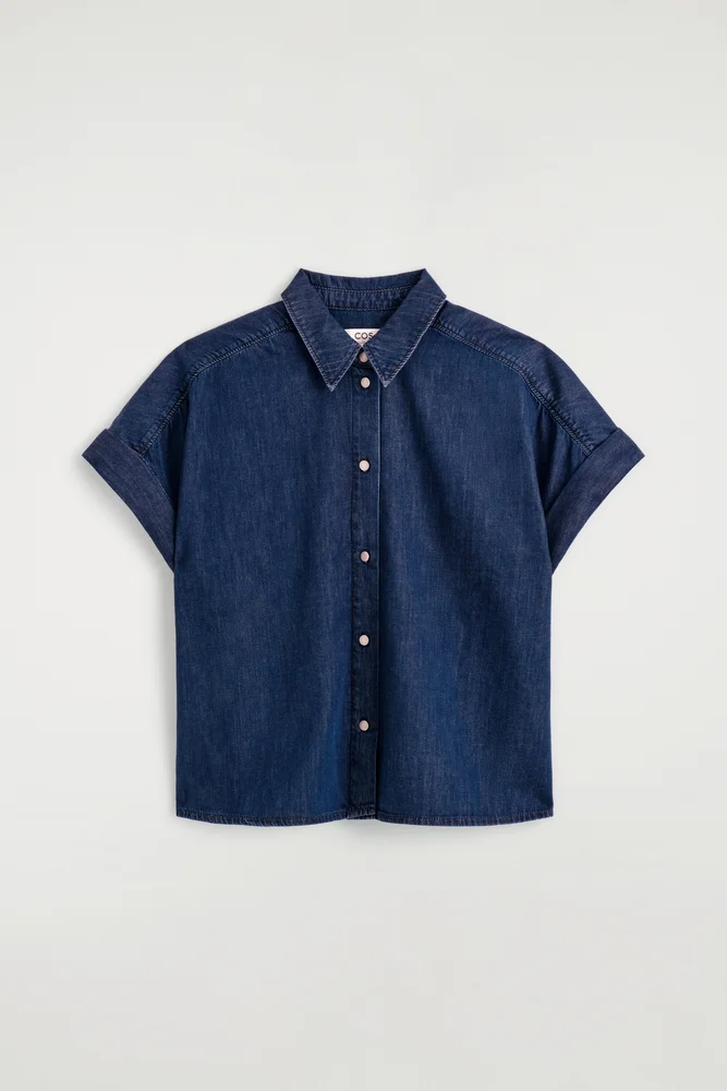 Short-sleeved Denim Shirt