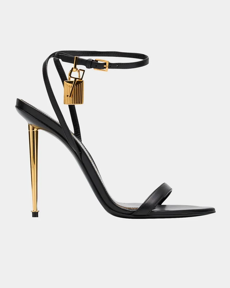 105mm Lock Goatskin Leather Sandals