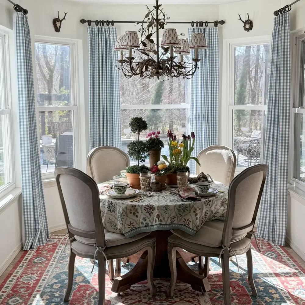 Celia Striped Plaid Curtain