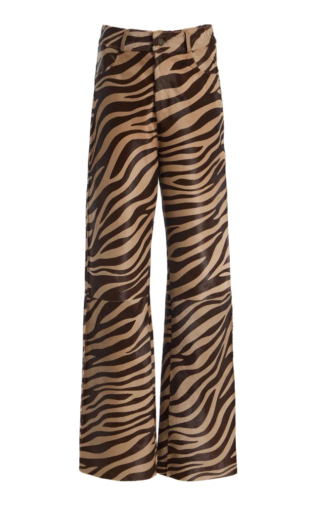 Uma Cavallino Zebra Pony Hair Pants