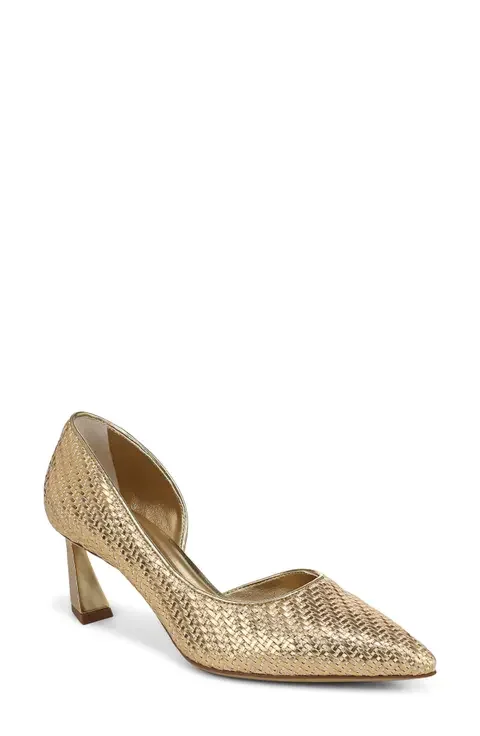 Tawny Pointed Toe Half d'Orsay Pump
