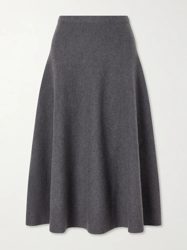 the miller wool felt midi skirt