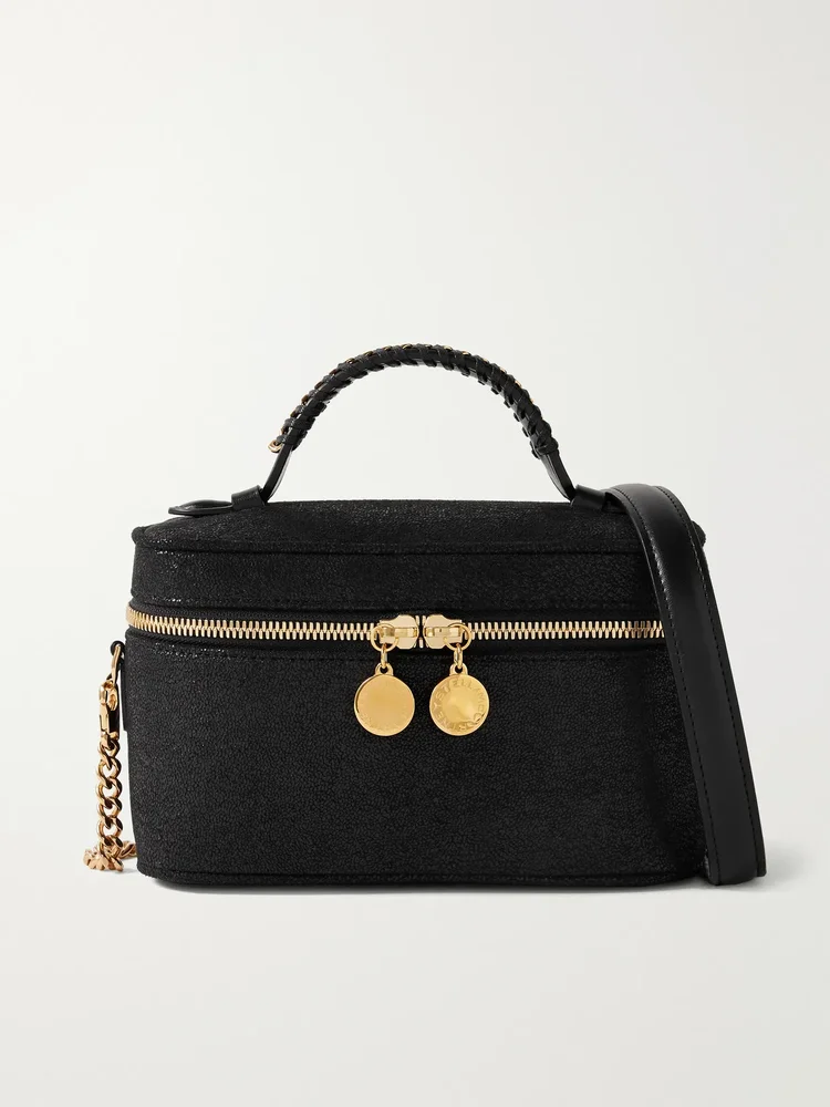 Falabella chain-embellished brushed shoulder bag