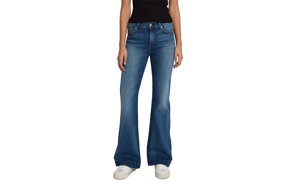 Tailorless Dojo High Rise Flare Jeans in Disautlght