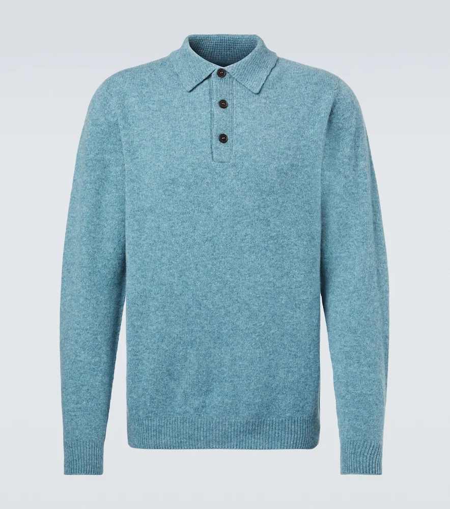 Wool polo shirt