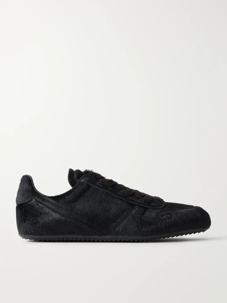 Minimal Sneaks calf-hair and leather sneakers