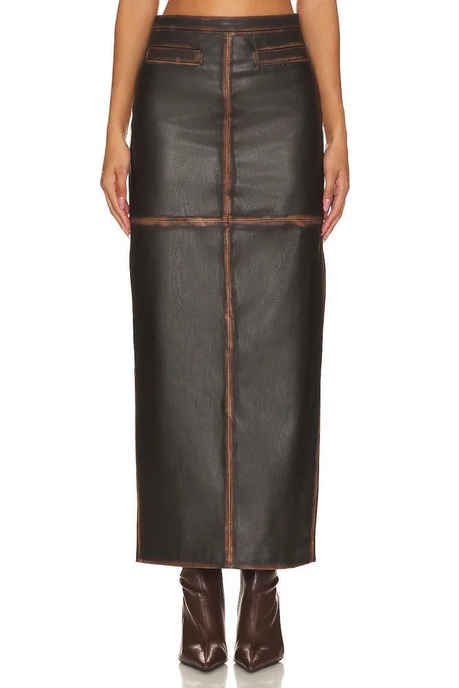 Bo Faux Leather Maxi Skirt