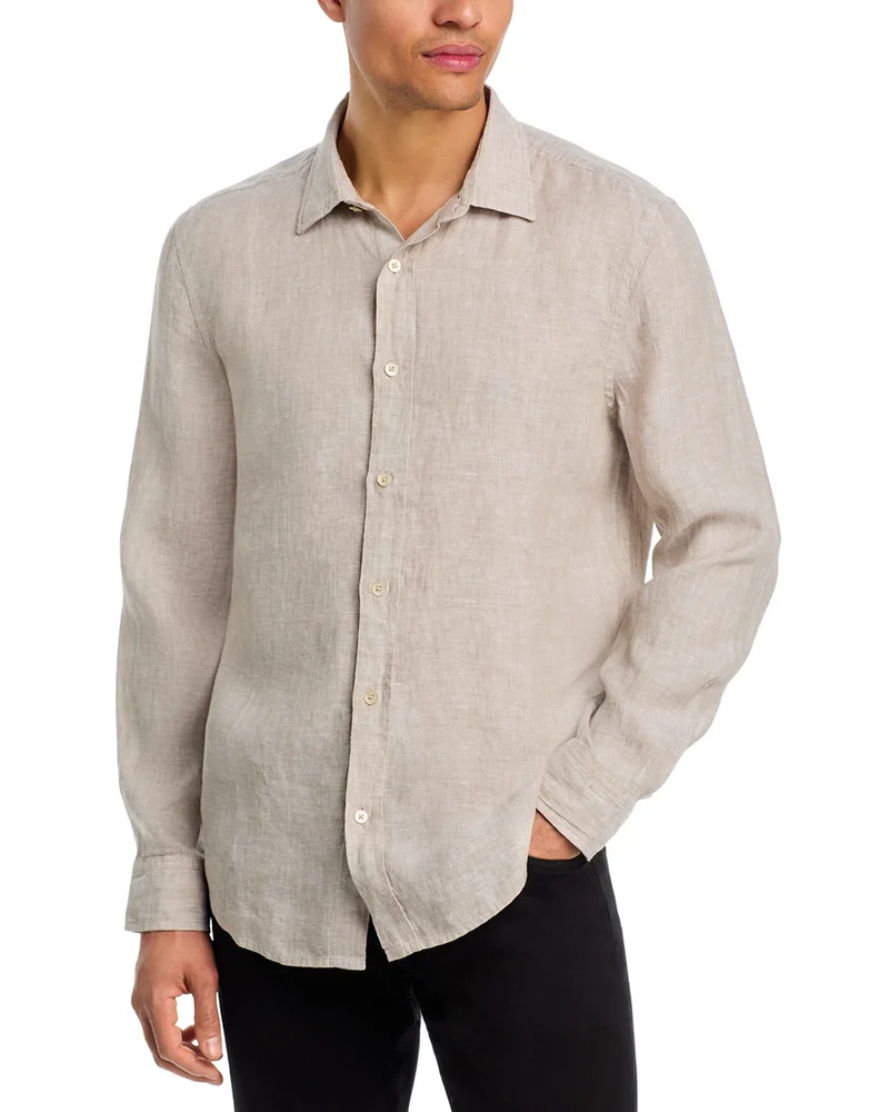 Yarn-Dyed Standard Fit Linen Shirt - Exclusive