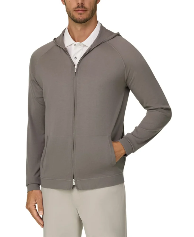 Superfine Merino Knitted Sweatshirt Full-Zip Hoodie