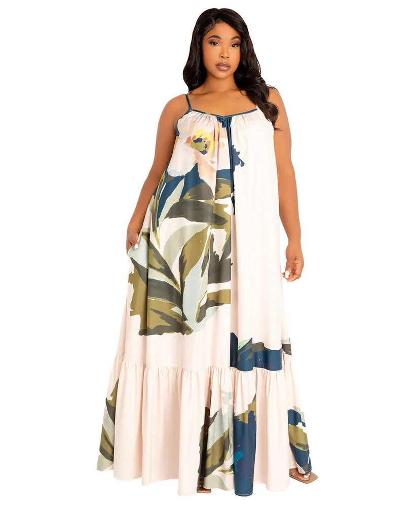 Floral Voluminous Maxi Dress
