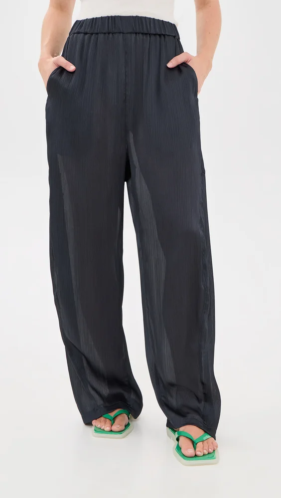 Matte Satin Plissé Petite Winslow Pants