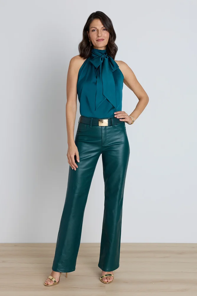 Aria Coated Flare Jean