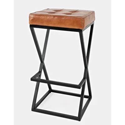Judie Upholstered Counter Stool with Metal Frame