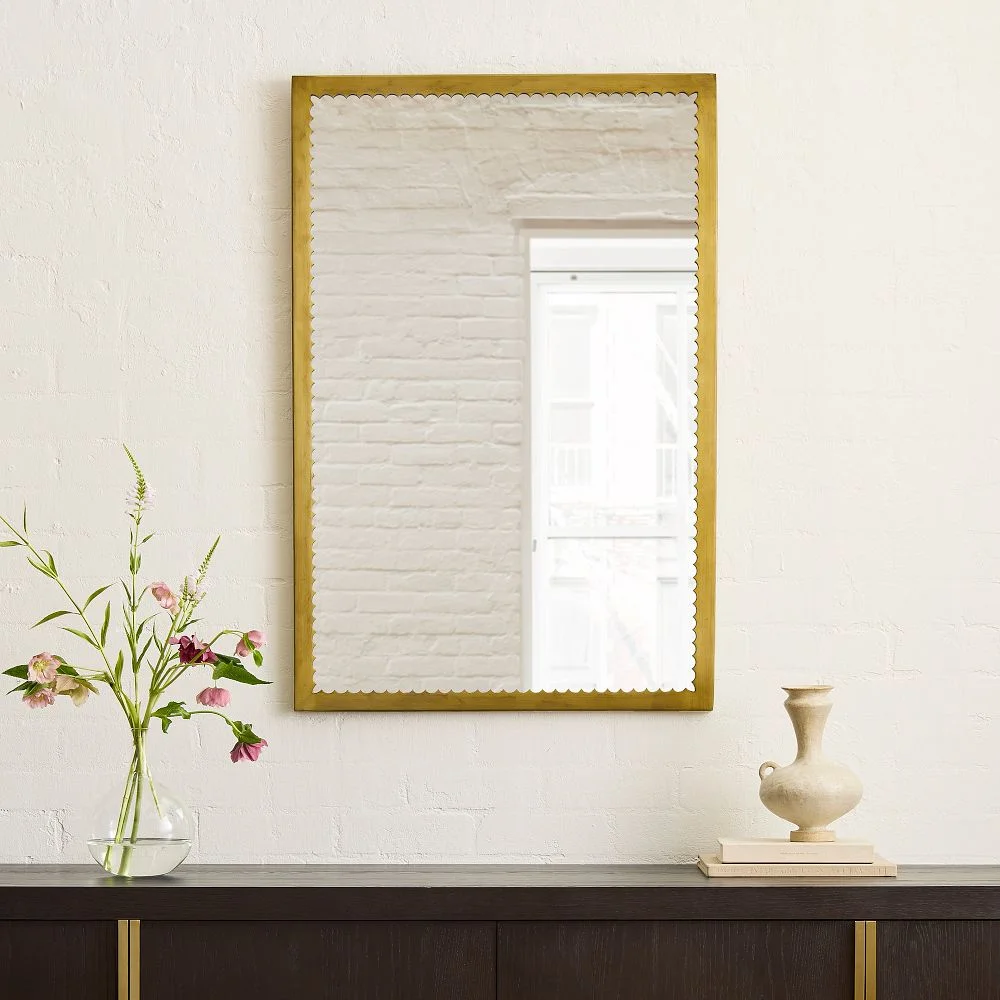 Scallop Metal Wall Mirror