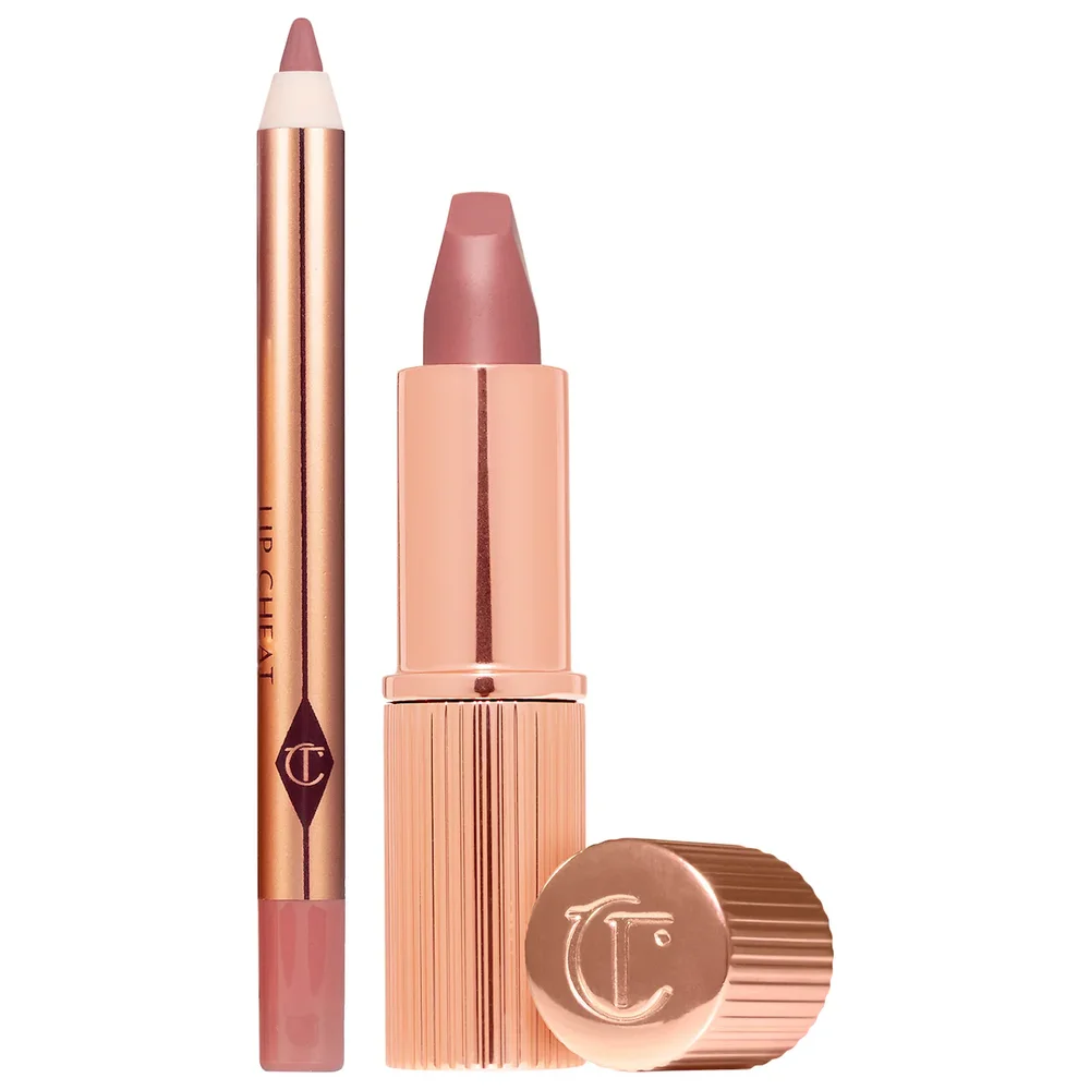 Mini Pillow Talk Lipstick & Liner Set in Pillow Talk