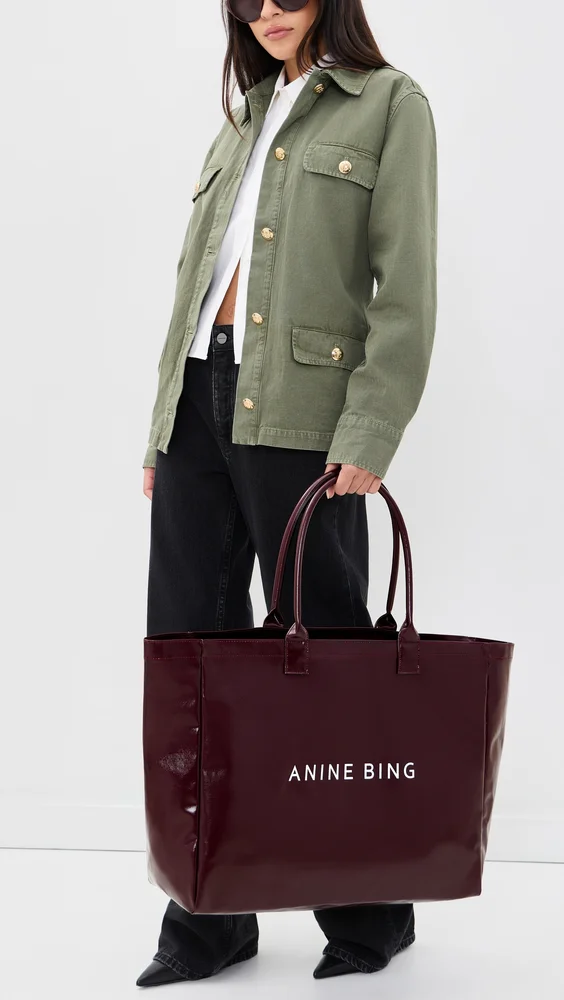 Leo Coated Canvas Tote Bag