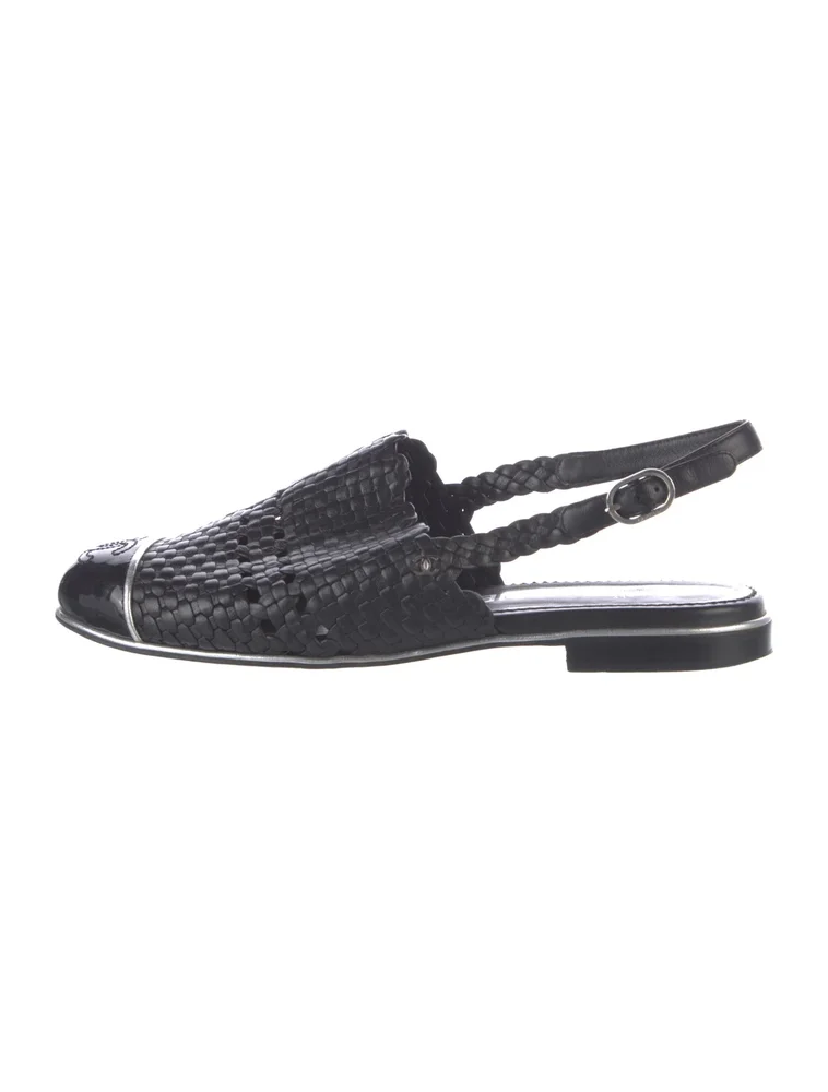 Pre-Owned 2017 Interlocking CC Logo Slingback Flats