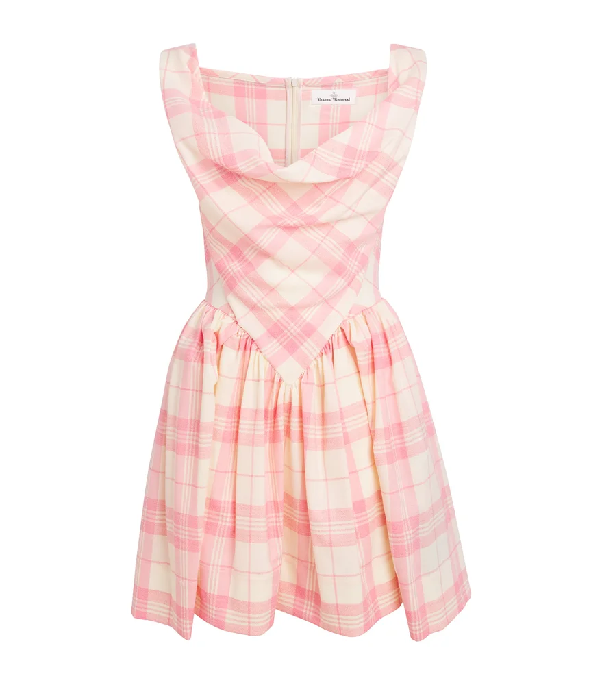 Wool-Blend Tartan Sunday Mini Dress