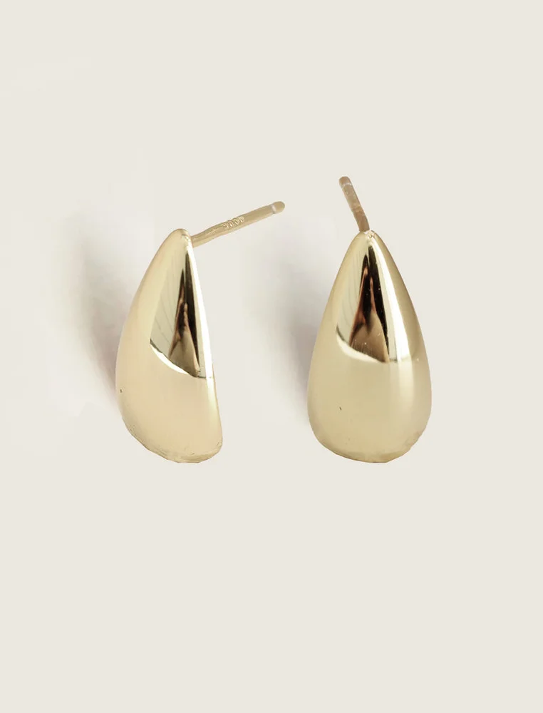 TEARDROP Dome Earrings | Sterling Silver